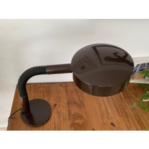 Large Industrial brown metal office desk lamp Mid Century by Hala Zeist