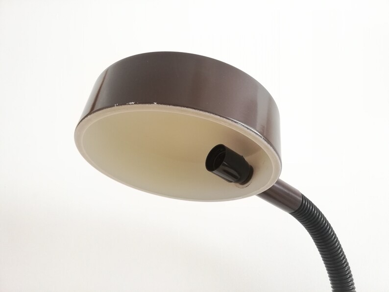 Large Industrial brown metal office desk lamp Mid Century by Hala Zeist