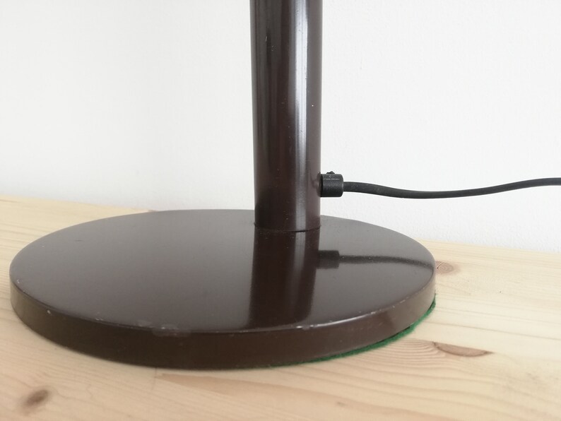 Large Industrial brown metal office desk lamp Mid Century by Hala Zeist