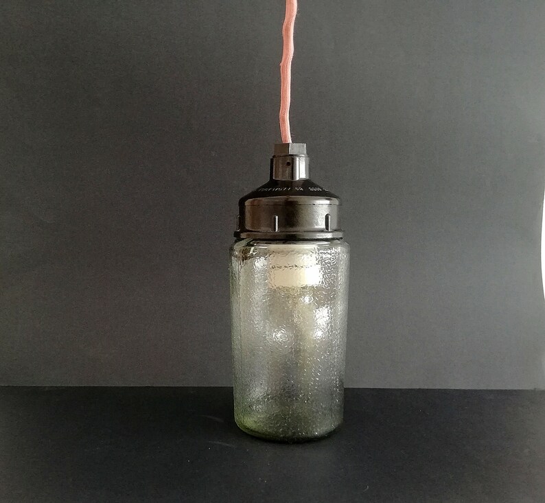 Mason Jar lamp bedside table light industrial lighting retro Soviet vintage