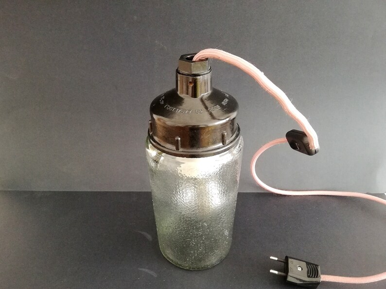 Mason Jar lamp bedside table light industrial lighting retro Soviet vintage