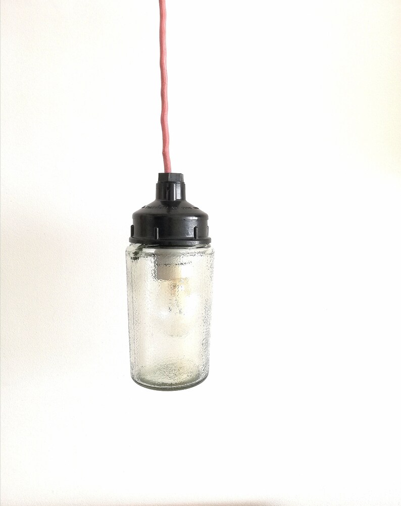 Mason Jar lamp bedside table light industrial lighting retro Soviet vintage