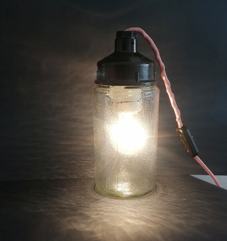 Mason Jar lamp bedside table light industrial lighting retro Soviet vintage