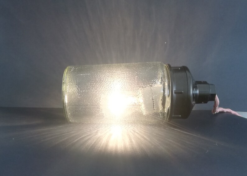 Mason Jar lamp bedside table light industrial lighting retro Soviet vintage