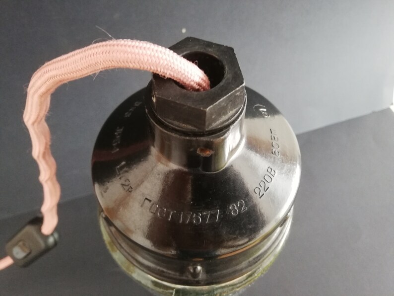 Mason Jar lamp bedside table light industrial lighting retro Soviet vintage