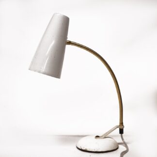 Mid-Century Italian White Gooseneck Desk Lamp, 1960s