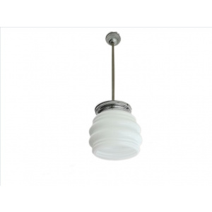 Mid Century modern light fixture opaline white milk glass Danish modern ceiling lamp
