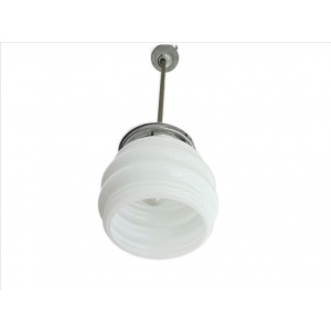 Mid Century modern light fixture opaline white milk glass Danish modern ceiling lamp