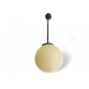 Simple Art Deco opaline globe ceiling lamp pendant light