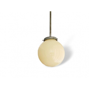 Simple Art Deco opaline globe ceiling lamp pendant light