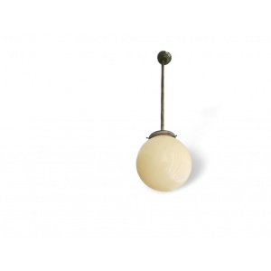 Simple Art Deco opaline globe ceiling lamp pendant light