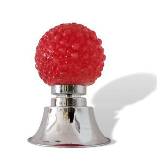 Mid Century Modern small red bubble glass bedside table Lamp