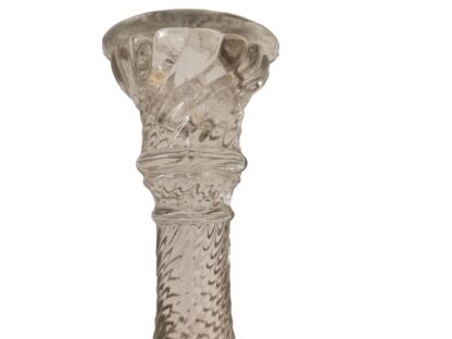Pair Art Deco Candleholders Glass Candlestick Crystal Candle Holder - Image 10