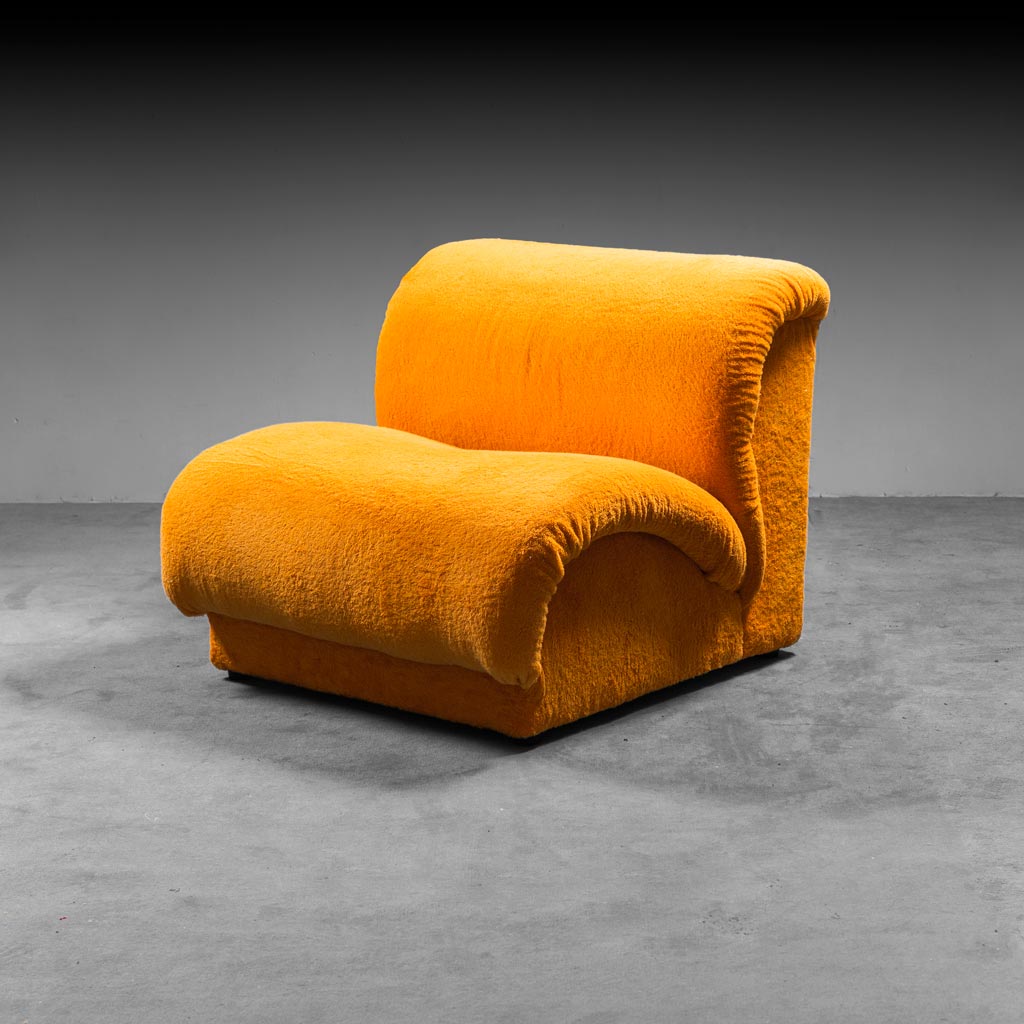 Orange Terry Chair Doimo 70s Vintage