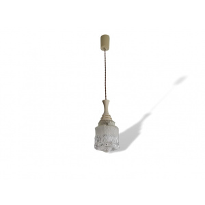 Small Art Deco glass hanging lamp 1950s