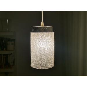 German mid century minimalist lucite resin hangimg lamp