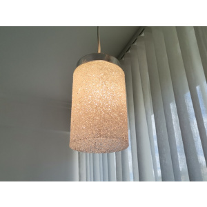 German mid century minimalist lucite resin hangimg lamp