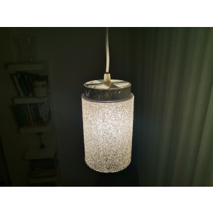 German mid century minimalist lucite resin hangimg lamp