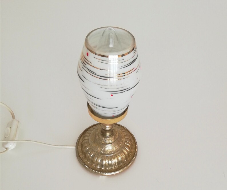Small table lamp brass Art Nouveau
