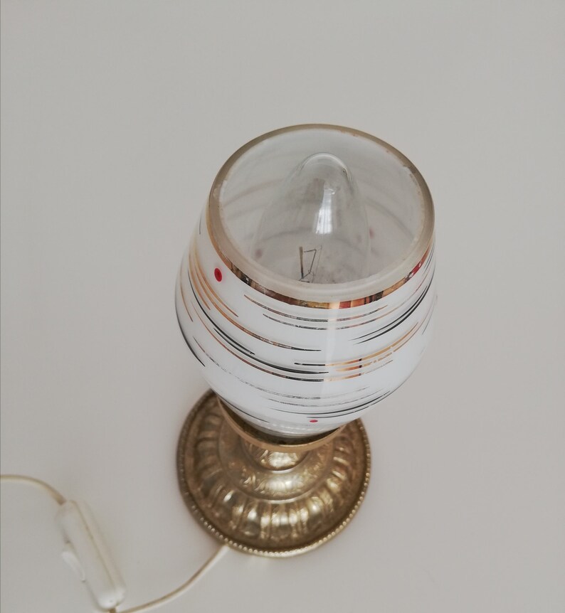 Small table lamp brass Art Nouveau