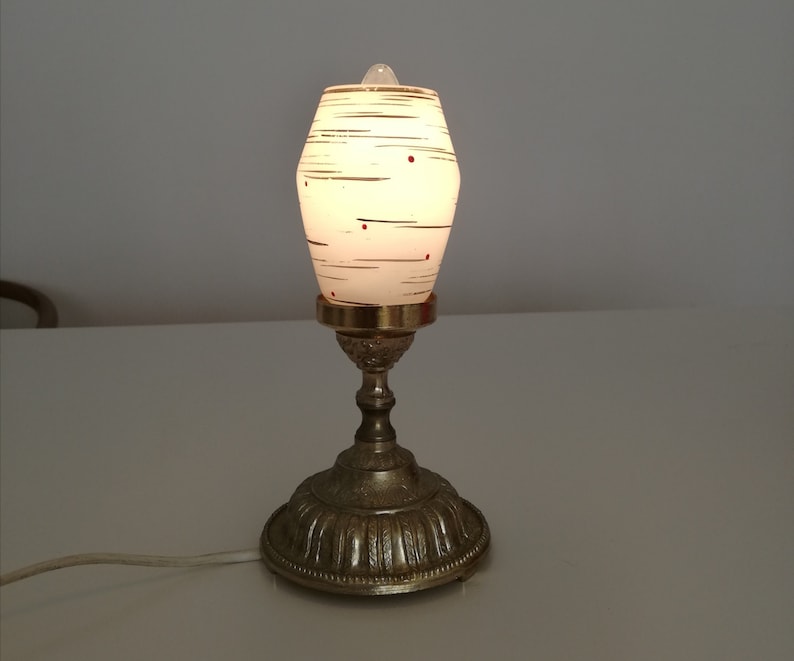 Small table lamp brass Art Nouveau