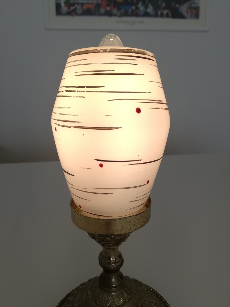 Small table lamp brass Art Nouveau