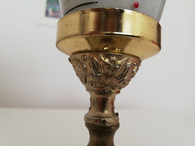 Small table lamp brass Art Nouveau