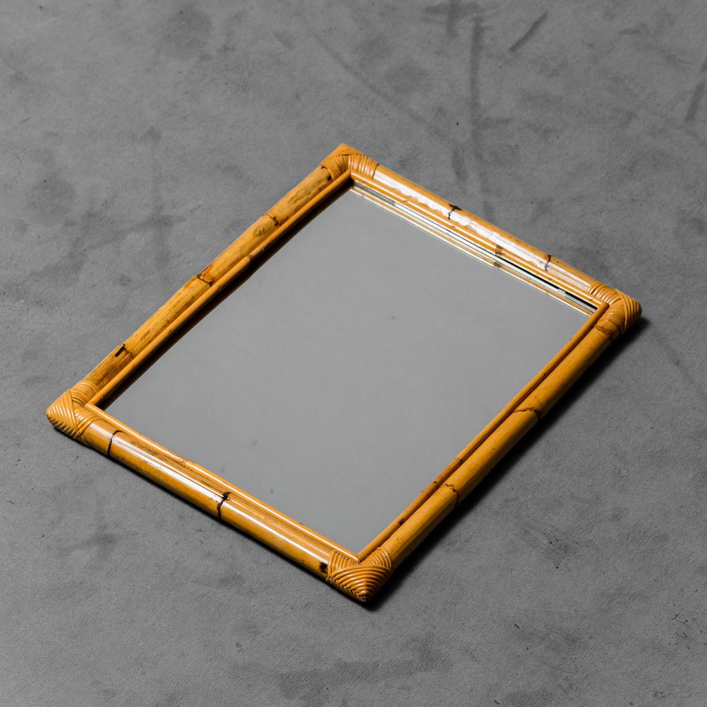 Bamboo Wall Mirror From The 70s Vintage Modern