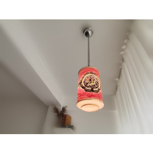 Hand painted glass victorian ceiling lamp hanging light fixture