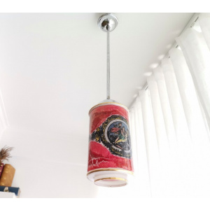 Hand painted glass victorian ceiling lamp hanging light fixture