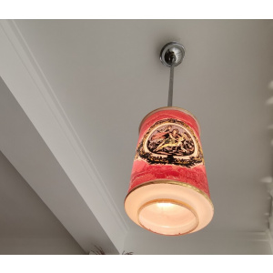 Hand painted glass victorian ceiling lamp hanging light fixture