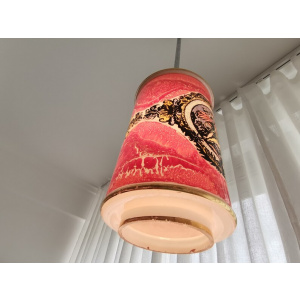 Hand painted glass victorian ceiling lamp hanging light fixture