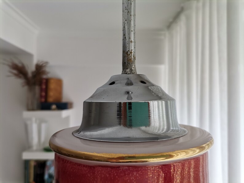 Hand painted glass victorian ceiling lamp hanging light fixture