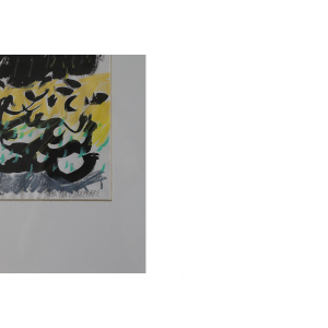 Johan Adam Linneballe, Sommer I haven III, Mixed Media on Paper, 1993, Framed