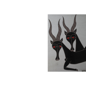 Salum Mussa, African Tingatinga School Composition, Oil on Board, 1970s