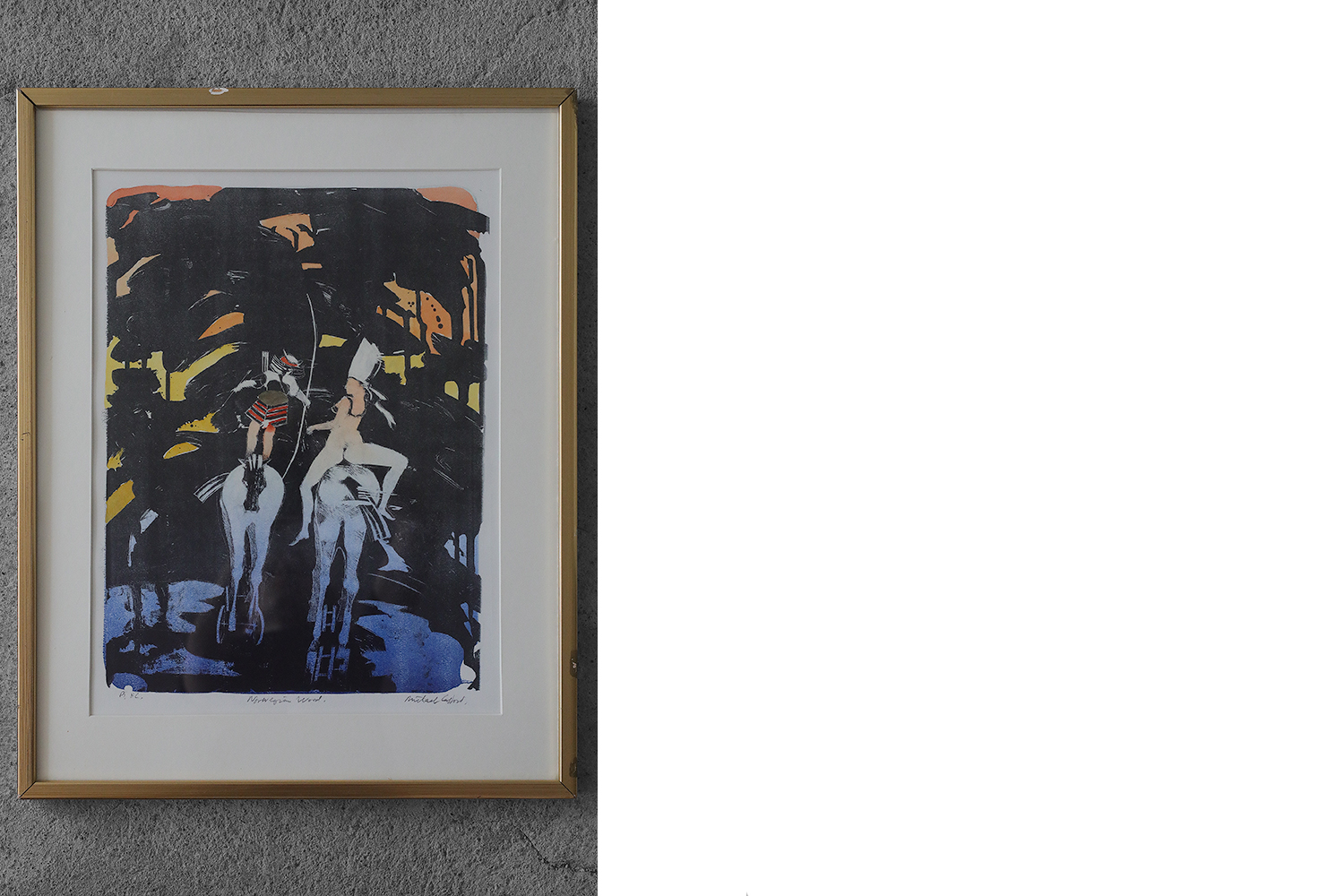 Michael Casford, Norwegian Word, Color Lithography, Framed