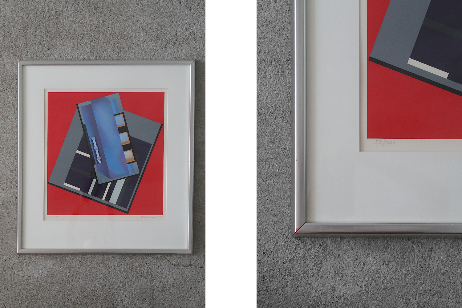 Peder Duke, Komposition, Color Serigraphy, 1989, Framed