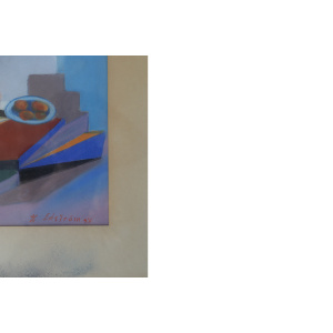 Author Unknown, Composition, Pastel, 1951, Framed, 1951, Pastel