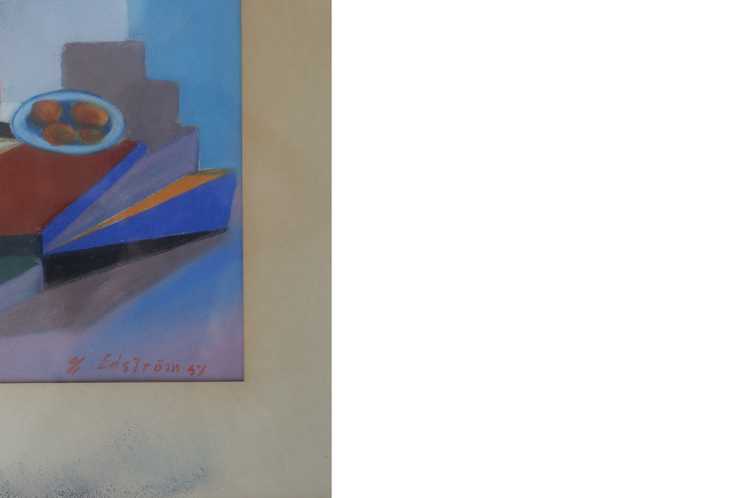 Author Unknown, Composition, Pastel, 1951, Framed, 1951, Pastel