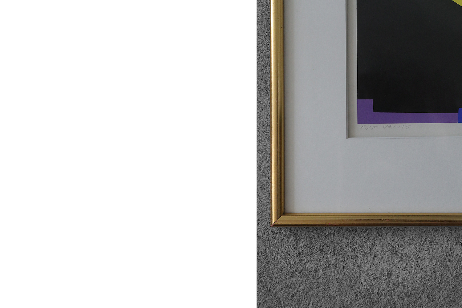 Aage Schmidt, Komposition, Color Lithography, 1987, Framed