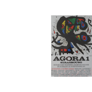 Joan Miró, Agora I, Color Lithograph, 1971, Framed