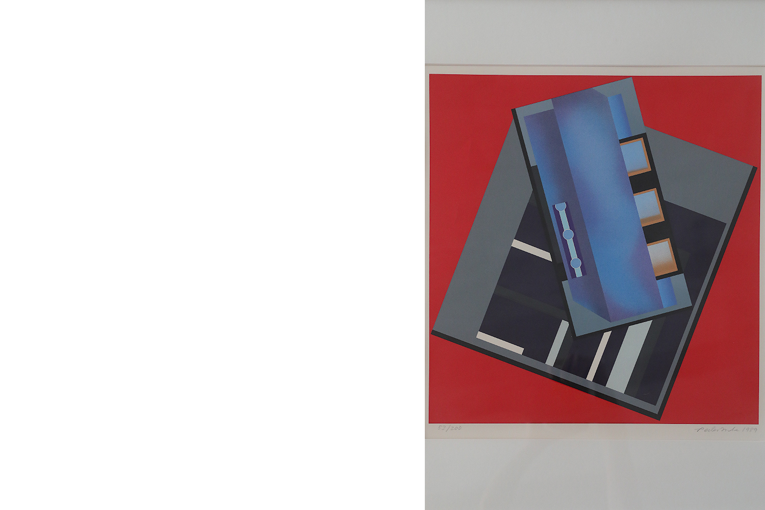 Peder Duke, Komposition, Color Serigraphy, 1989, Framed