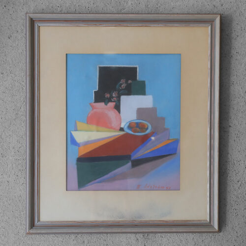 Author Unknown, Composition, Pastel, 1951, Framed, 1951, Pastel