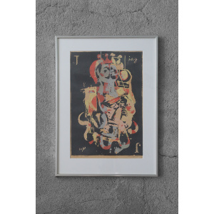 Hardy Strid, Joker I, Color Lithograph, 1966, Framed