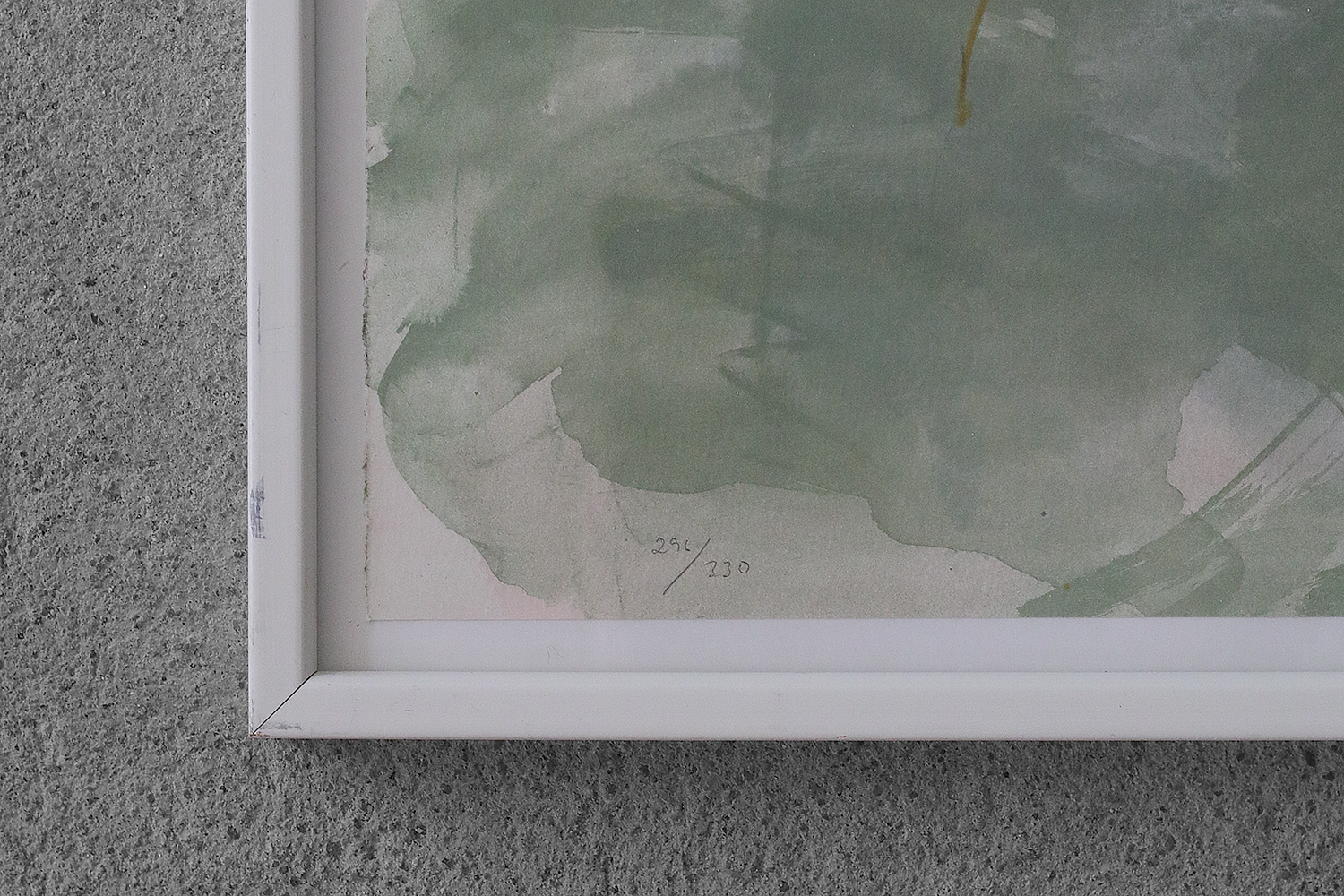 Lennart Aschenbrenner, Composition with Stick, Color Lithograph, 1986, Framed