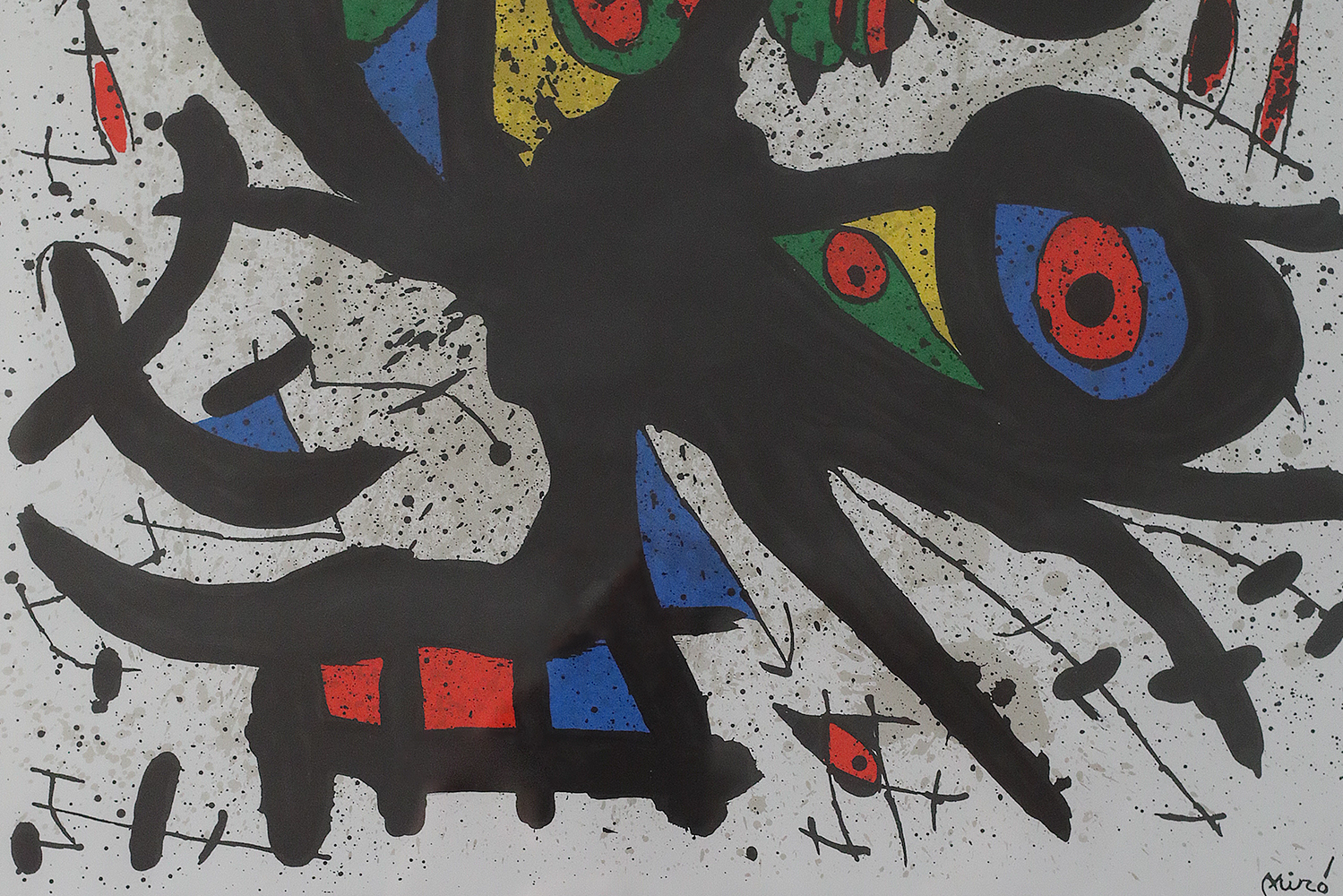 Joan Miró, Agora I, Color Lithograph, 1971, Framed
