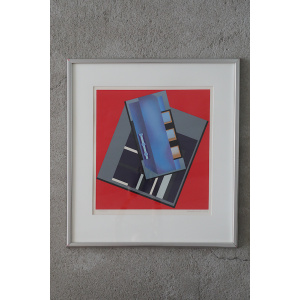 Peder Duke, Komposition, Color Serigraphy, 1989, Framed