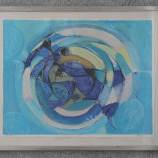 Gustav Bolin, Composition, Color Lithograph, 1970s, Framed