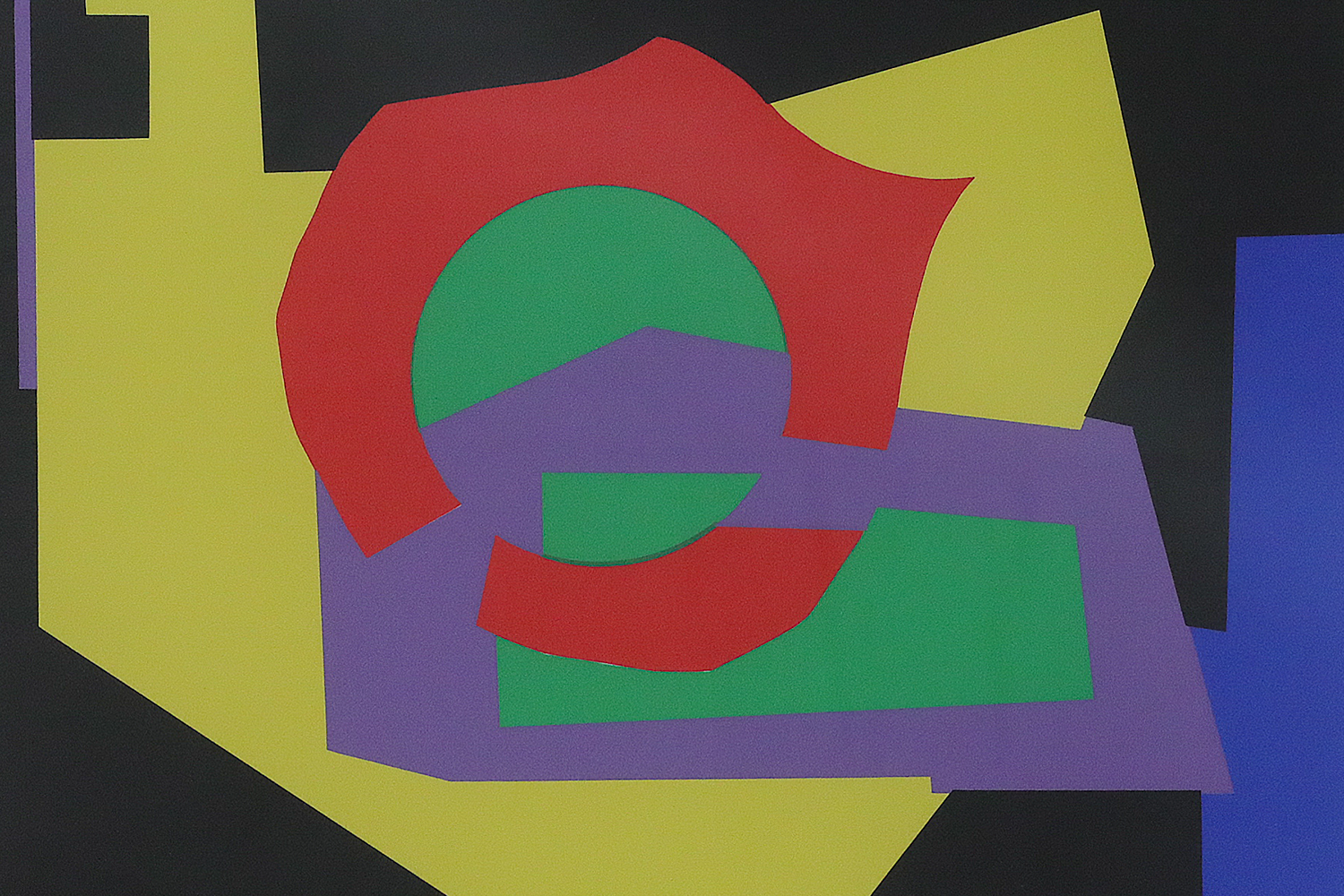 Aage Schmidt, Komposition, Color Lithography, 1987, Framed