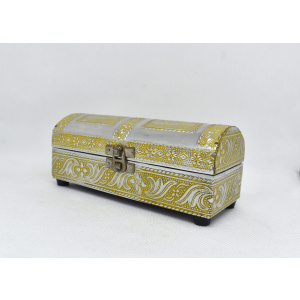 The 50' engraved jewellery box organizer, Silver small lidded metal box, Decorative rectangular organizer, Rings necklace padded container storage